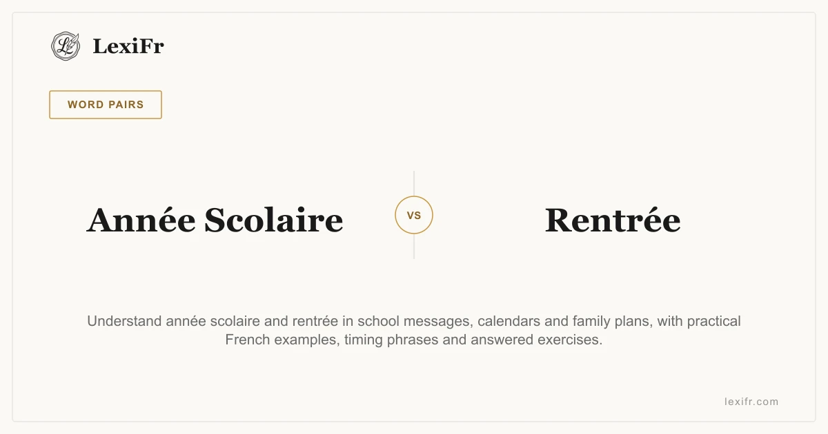 Année Scolaire vs Rentrée: The Year and Its Starting Point - article illustration