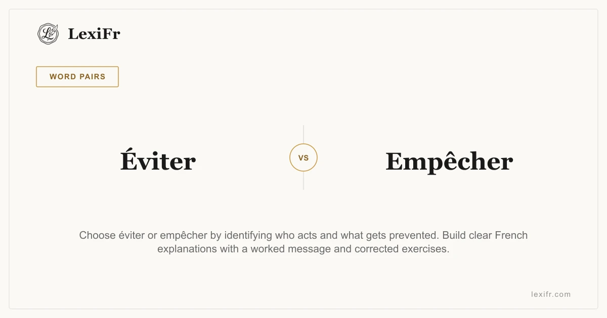 Éviter vs Empêcher: Avoid an Action or Prevent It? - article illustration